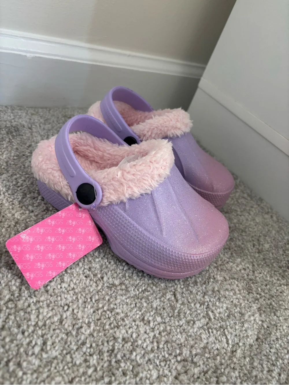 Cute glittery clog slippers